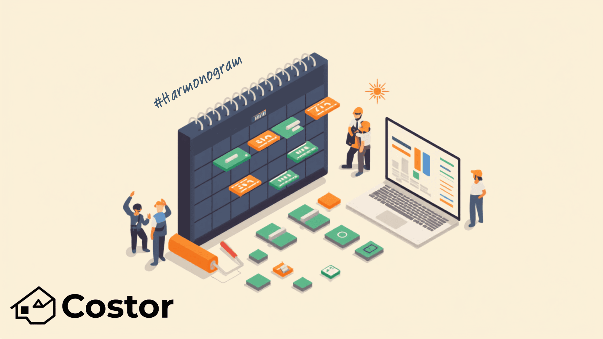 Baustellendokumentation mit Fotos und Notizen im Projektablauf